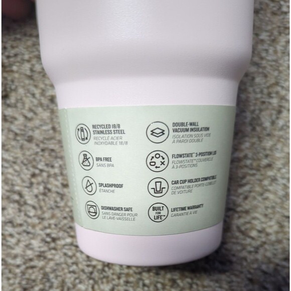 Stanley Quencher H2.0 Flowstate Tumbler 30 Oz Rose Quartz 2.0 Insulated Cup - Picture 11 of 16